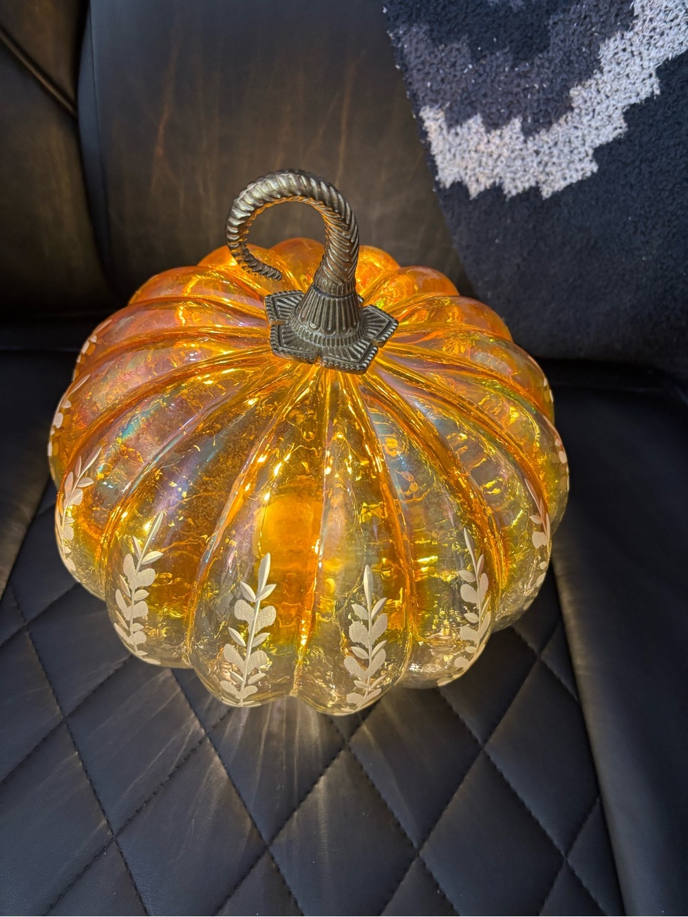 Martha Stewart Pumpkin.  New  lights up.